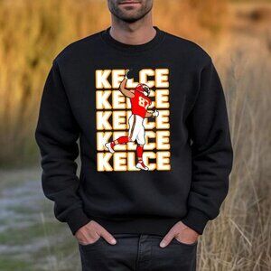 Kansas City Chiefs Patrick Mahomes With Team Sweatshirt Vintage NFL Fan Gift 79